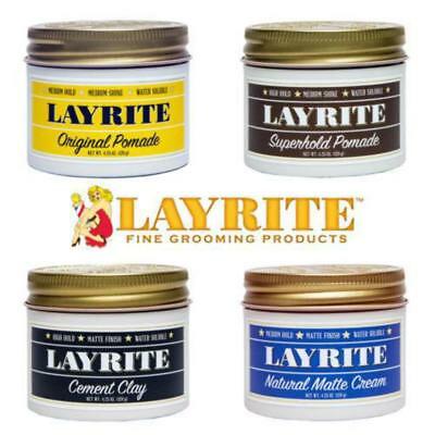 Layrite Original,super Hold, Matte Cream, Cement, Pomade 1.5oz/4.25oz/10.5oz