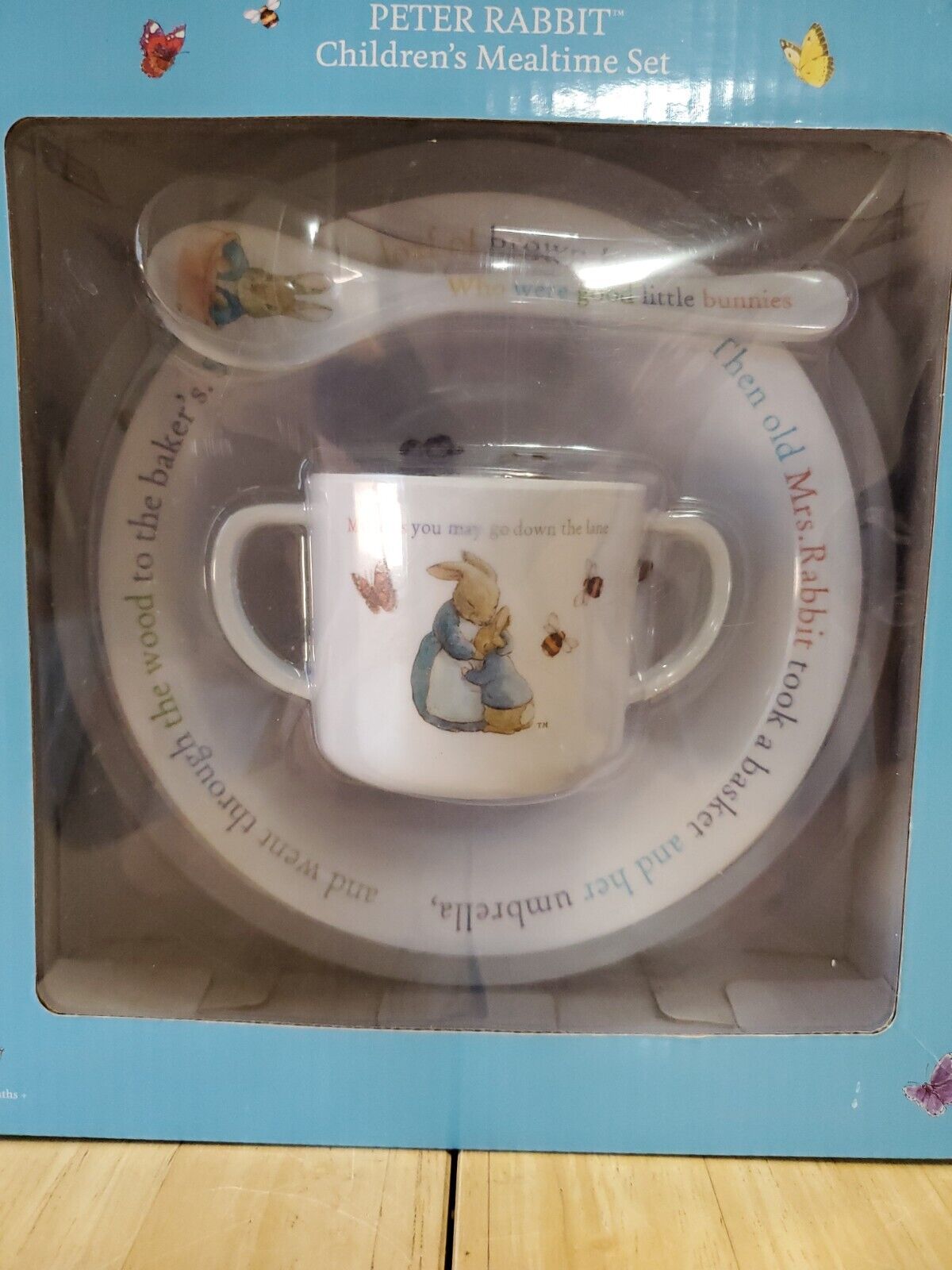 2016 Peter Rabbit Children's Mealtime Set Beatrix Potter Cup Plate Bowl Spoon