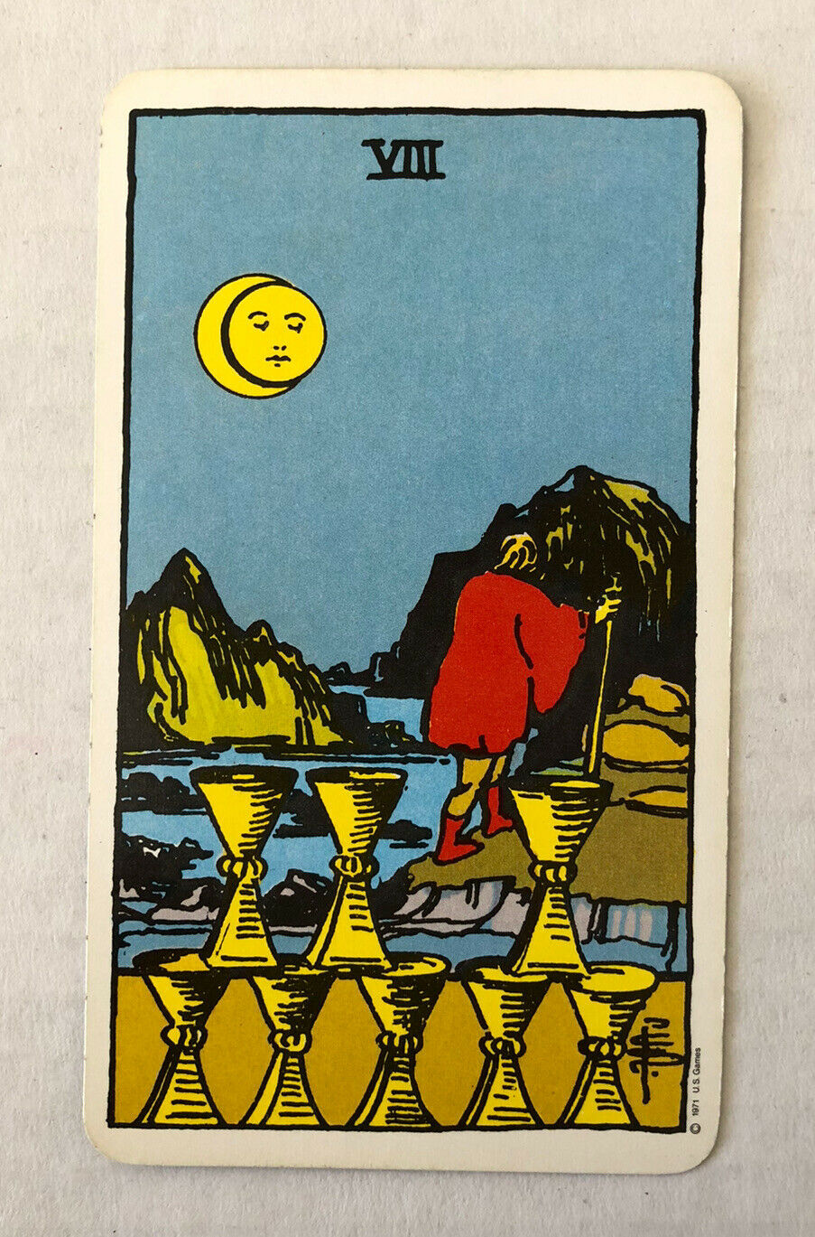 Rider Waite Tarot Card 8 Of Cups Viii Of Cups Single Card Only