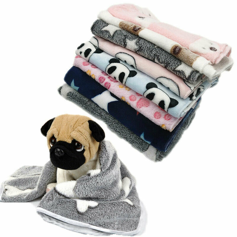 Soft Warm Coral Fleece Blanket Pet Puppy Dog Cat Sleeping Bed Sofa Pet Supplies