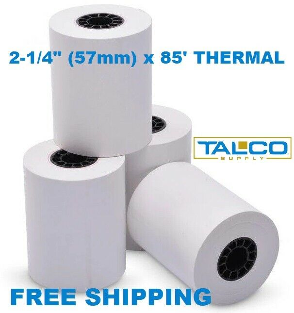 (50) Clover Mini / Mobile (2-1/4" X 85') Thermal Paper Rolls ~free Shipping~