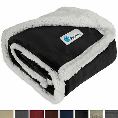 Pet Blanket For Small Medium Dog Puppy Cat Reversible Flannel Fleece Sherpa